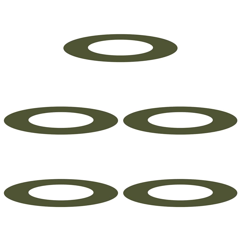Flache Baumringe 5 pcs Olivgrün Ø40 / 70 cm Stahl