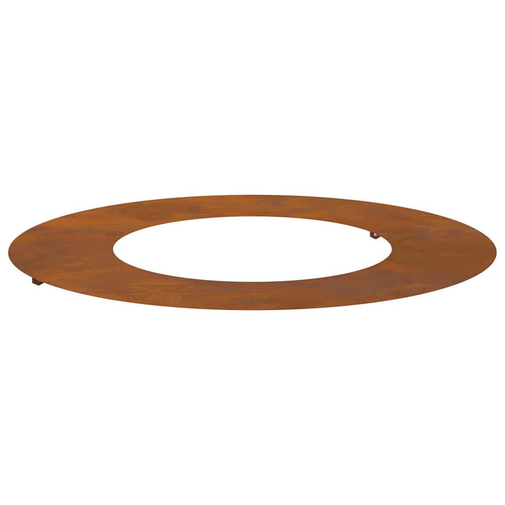 Flacher Baumring Braun Ø40 / 70 cm Witterungsbeständiger Stahl