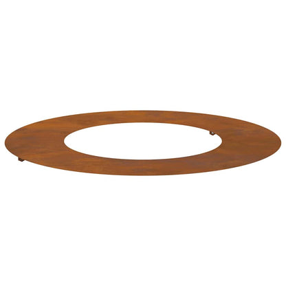 Flacher Baumring Braun Ø40 / 70 cm Witterungsbeständiger Stahl