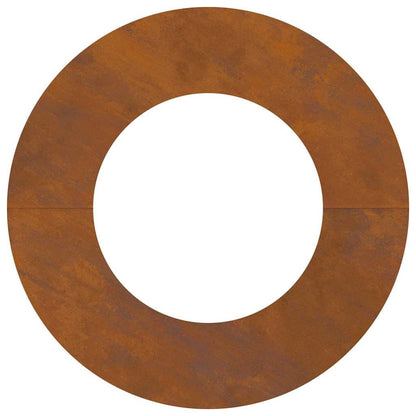 Flacher Baumring Braun Ø40 / 70 cm Witterungsbeständiger Stahl