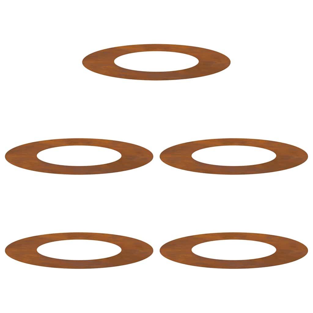 Flache Baumringe 5 pcs Braun Ø40 / 70 cm
