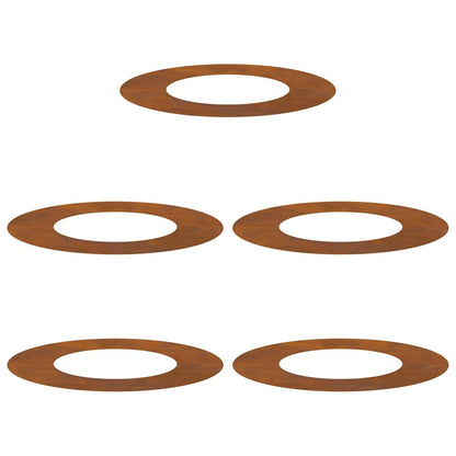 Flache Baumringe 5 pcs Braun Ø40 / 70 cm