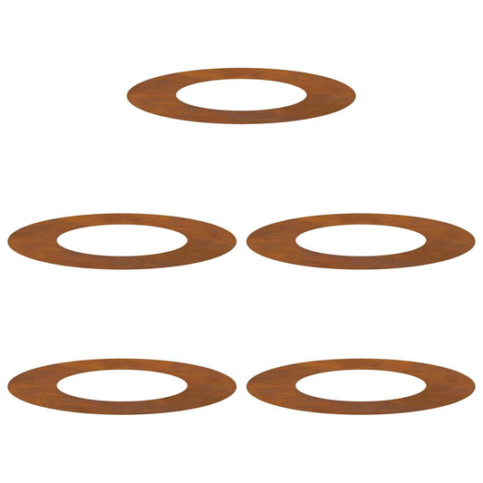 Flache Baumringe 5 pcs Braun Ø40 / 70 cm