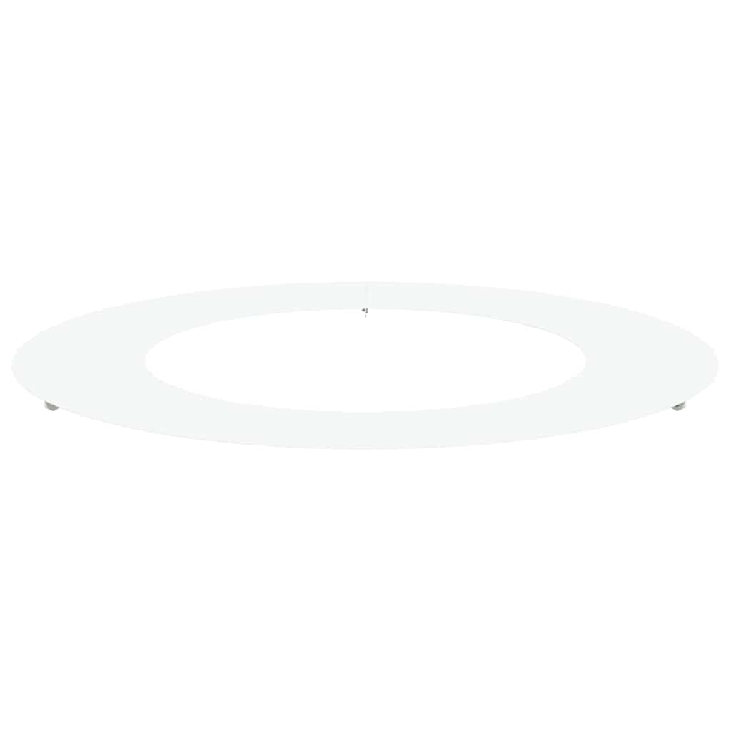 Flacher Baumring Weiß Ø50 / 80 cm Stahl