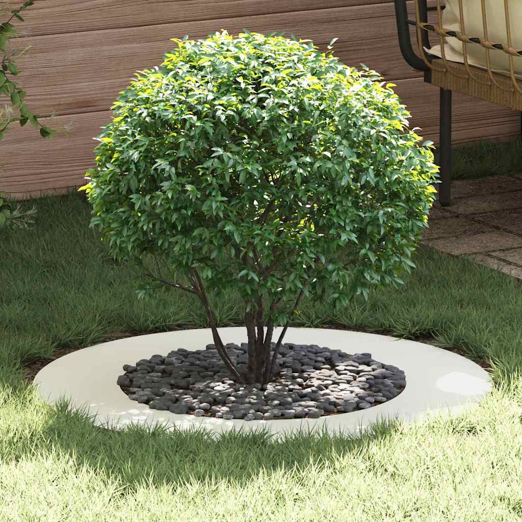 Flache Baumringe 5 pcs Weiß Ø50 / 80 cm Stahl