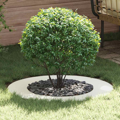 Flache Baumringe 5 pcs Weiß Ø50 / 80 cm Stahl