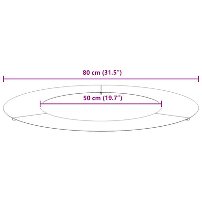 Flacher Baumring Anthrazit Ø50 / 80 cm Stahl