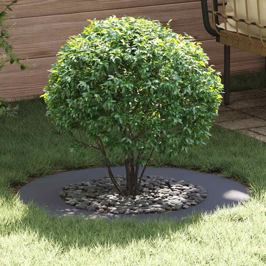 Flache Baumringe 5 pcs Anthrazit Ø50 / 80 cm Stahl