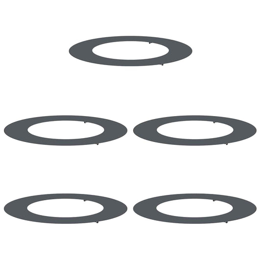 Flache Baumringe 5 pcs Anthrazit Ø50 / 80 cm Stahl