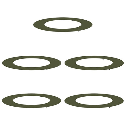 Flache Baumringe 5 pcs Olivgrün Ø30 / 60 cm Stahl