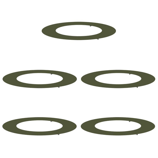 Flache Baumringe 5 pcs Olivgrün Ø30 / 60 cm Stahl