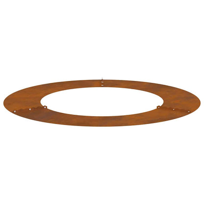 Flacher Baumring Braun Ø50 / 80 cm Witterungsbeständiger Stahl