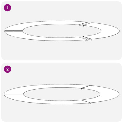Flacher Baumring Weiß Ø60 / 90 cm Stahl