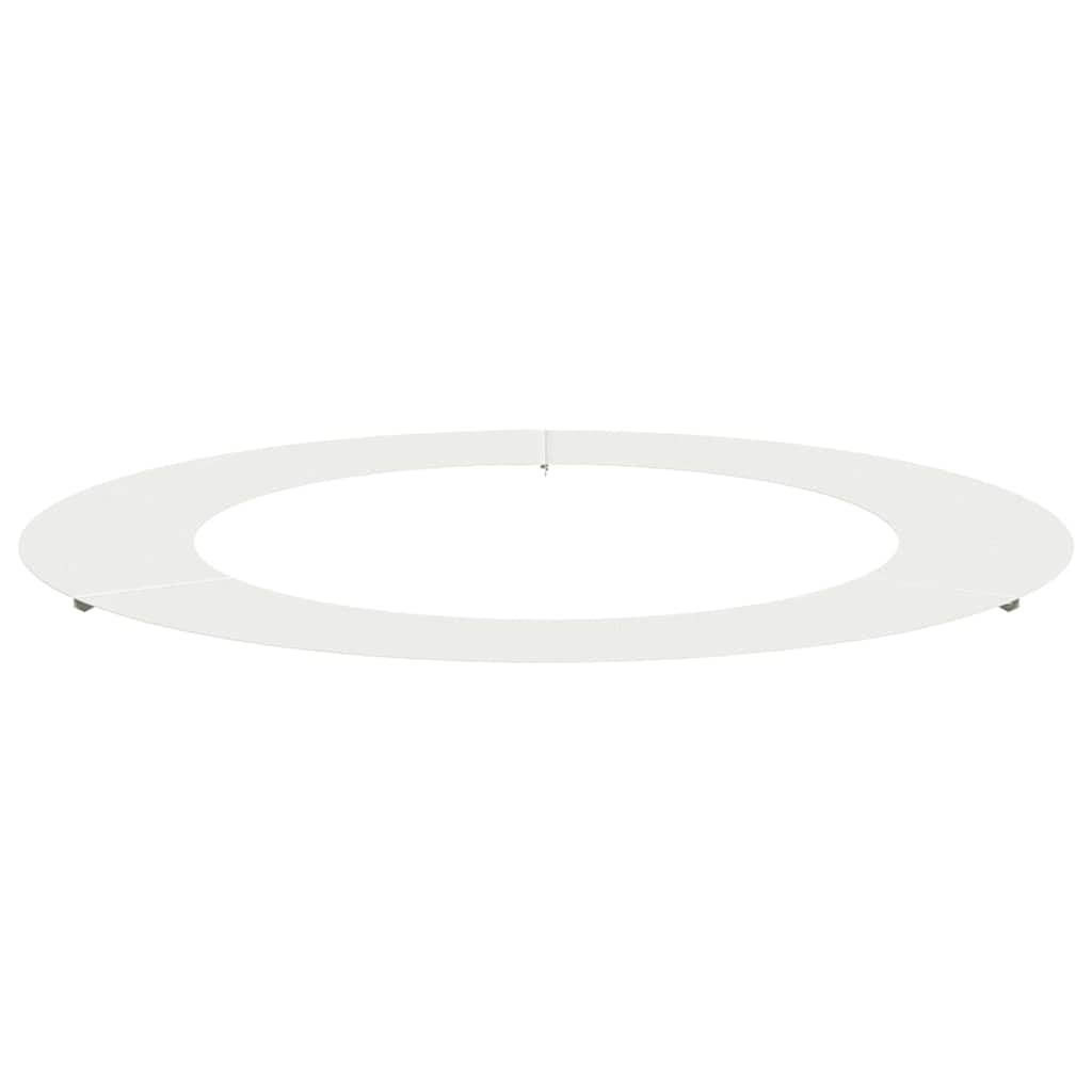 Flacher Baumring Weiß Ø60 / 90 cm Stahl