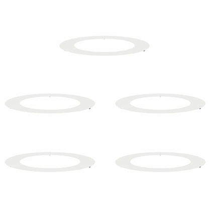 Flache Baumringe 5 pcs Weiß Ø60 / 90 cm Stahl