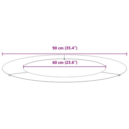 Flacher Baumring Anthrazit Ø60 / 90 cm Stahl