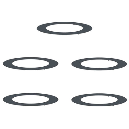 Flache Baumringe 5 pcs Anthrazit Ø60 / 90 cm Stahl
