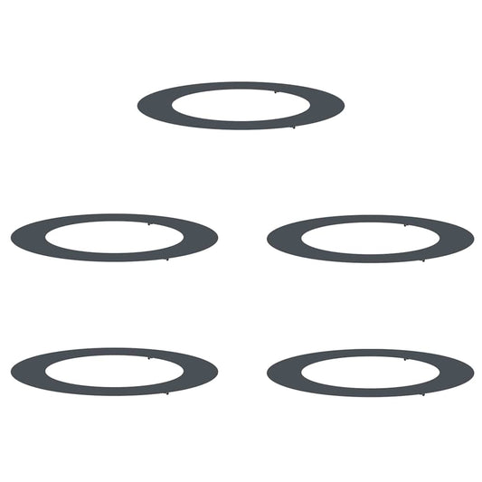 Flache Baumringe 5 pcs Anthrazit Ø60 / 90 cm Stahl