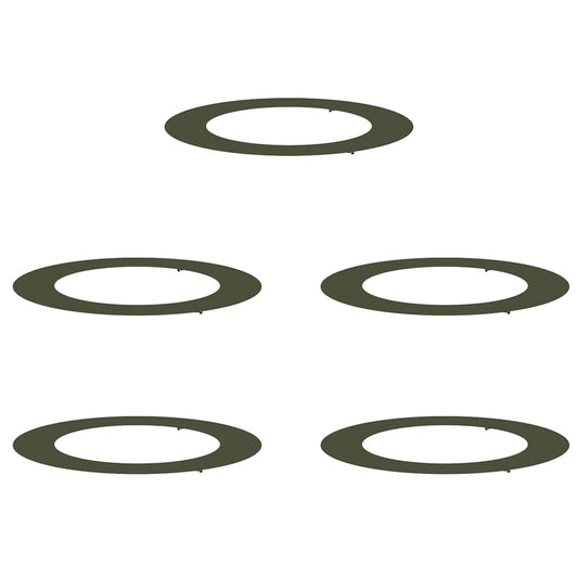 Flache Baumringe 5 pcs Olivgrün Ø30 / 60 cm Stahl