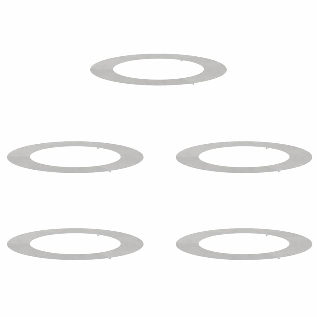 Flache Baumringe 5 pcs Silber Ø30 / 60 cm Edelstahl