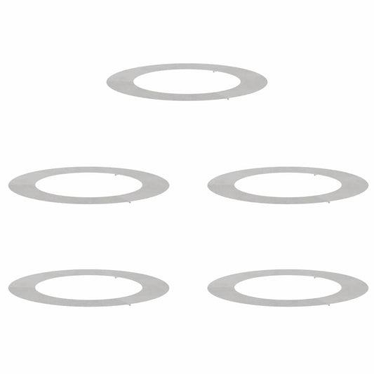 Flache Baumringe 5 pcs Silber Ø30 / 60 cm Edelstahl