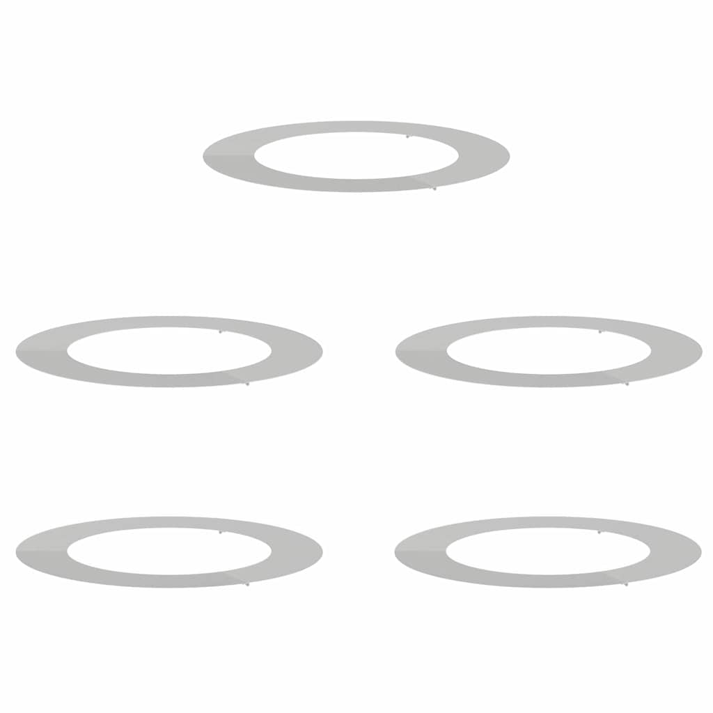 Flache Baumringe 5 pcs Silber Ø30 / 60 cm Verzinkter Stahl