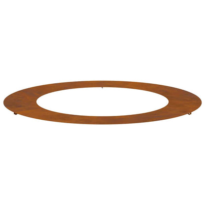 Flacher Baumring Braun Ø60 / 90 cm Witterungsbeständiger Stahl