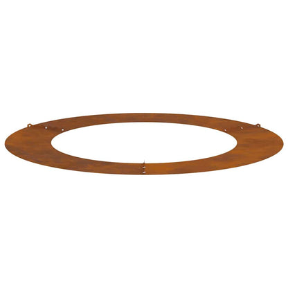Flacher Baumring Braun Ø60 / 90 cm Witterungsbeständiger Stahl