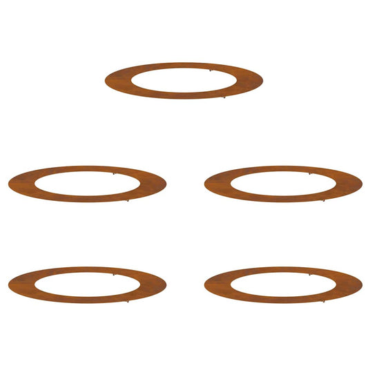 Flache Baumringe 5 pcs Braun Ø30 / 60 cm