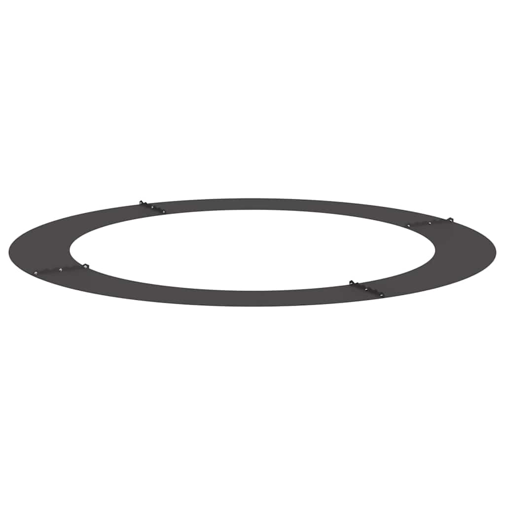 Flacher Baumring Schwarz Ø90 / 120 cm Stahl