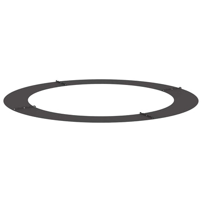 Flache Baumringe 5 pcs Schwarz Ø90 / 120 cm Stahl
