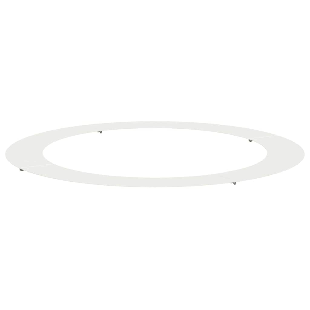 Flacher Baumring Weiß Ø90 / 120 cm Stahl