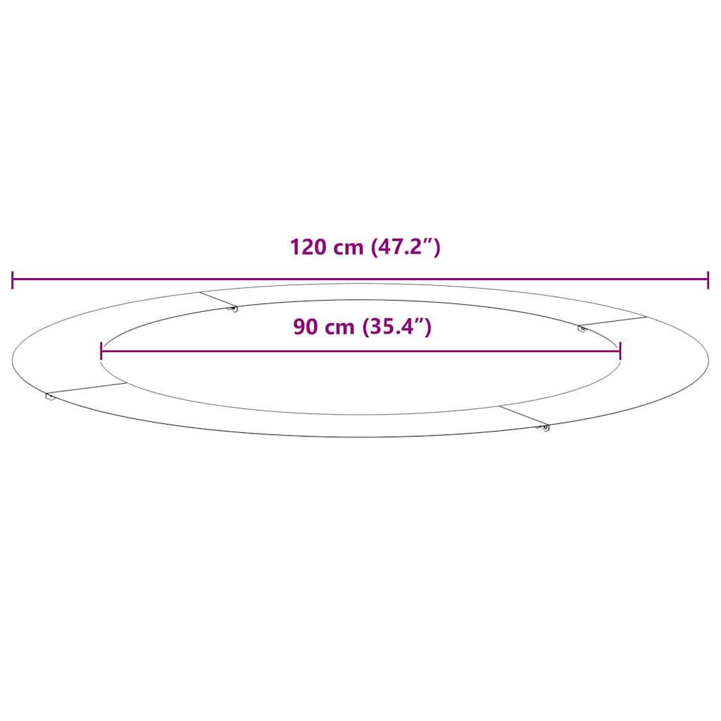 Flacher Baumring Olivgrün Ø90 / 120 cm Stahl