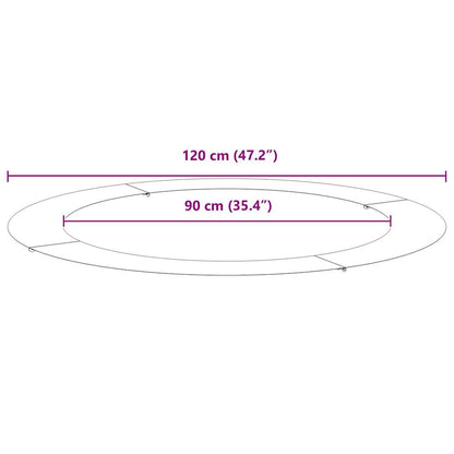 Flacher Baumring Olivgrün Ø90 / 120 cm Stahl