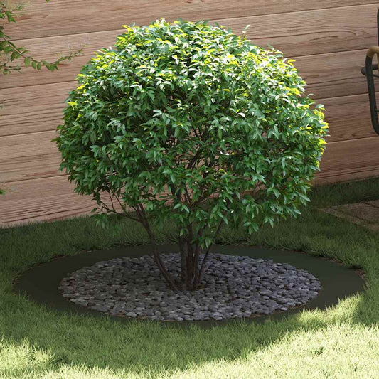 Flache Baumringe 5 pcs Olivgrün Ø90 / 120 cm Stahl