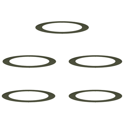 Flache Baumringe 5 pcs Olivgrün Ø90 / 120 cm Stahl