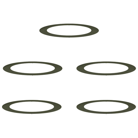 Flache Baumringe 5 pcs Olivgrün Ø90 / 120 cm Stahl