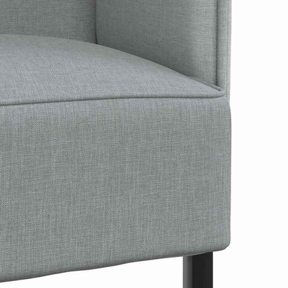 Hoher Rücken Sofa Hellgrau 109 x 56 x 121 cm Stoff
