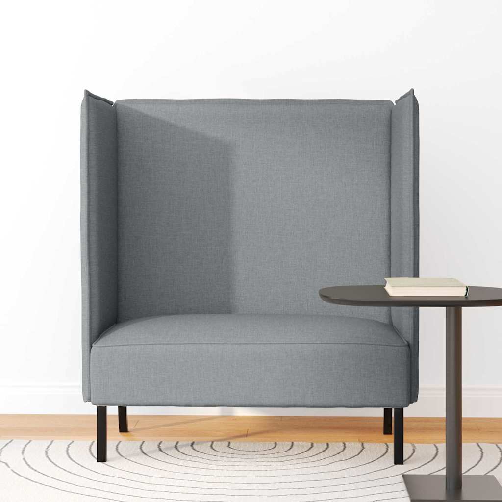 Hoher Rücken Sofa Hellgrau 109 x 56 x 121 cm Stoff