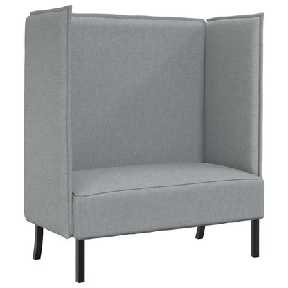Hoher Rücken Sofa Hellgrau 109 x 56 x 121 cm Stoff
