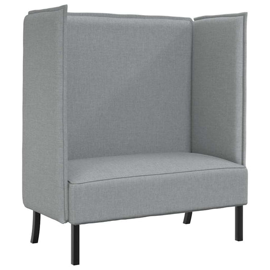 Hoher Rücken Sofa Hellgrau 109 x 56 x 121 cm Stoff