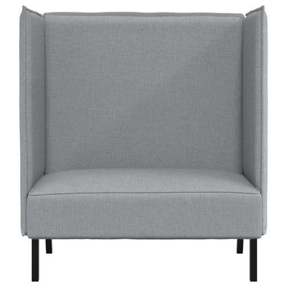Hoher Rücken Sofa Hellgrau 109 x 56 x 121 cm Stoff