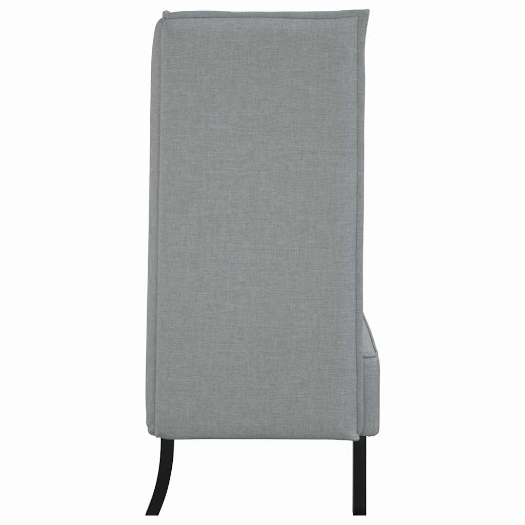 Hoher Rücken Sofa Hellgrau 109 x 56 x 121 cm Stoff