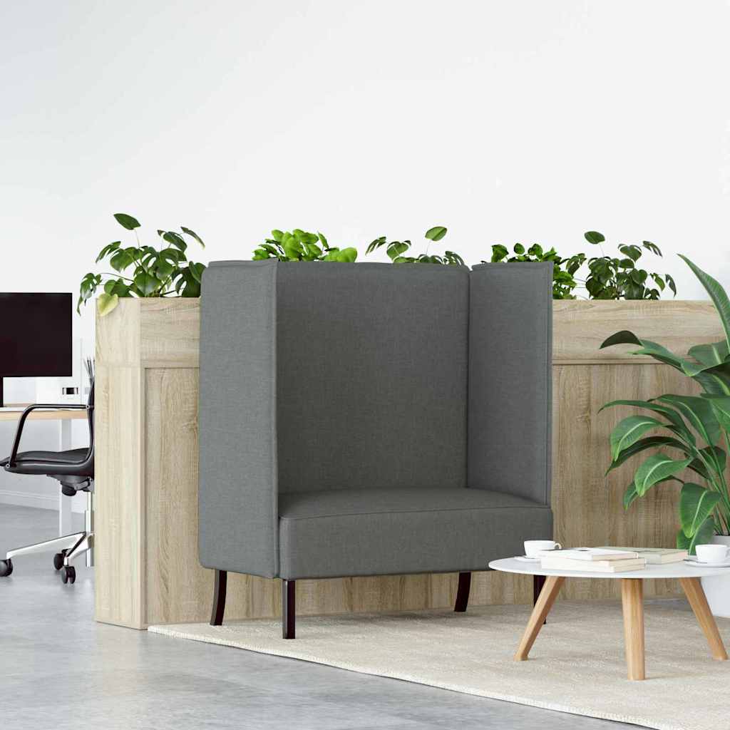 Hoher Rücken Sofa Dunkelgrau 109 x 56 x 121 cm Stoff