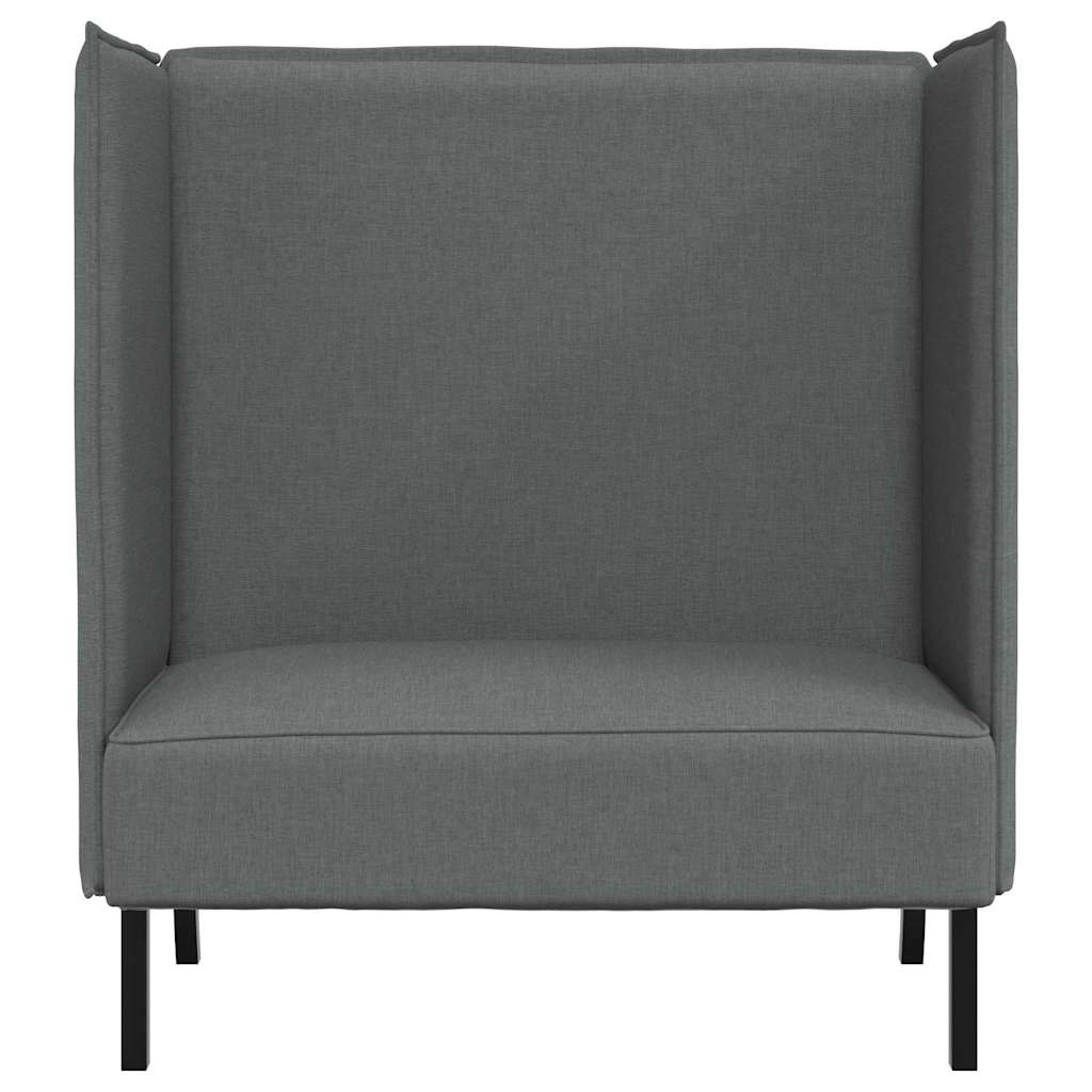 Hoher Rücken Sofa Dunkelgrau 109 x 56 x 121 cm Stoff
