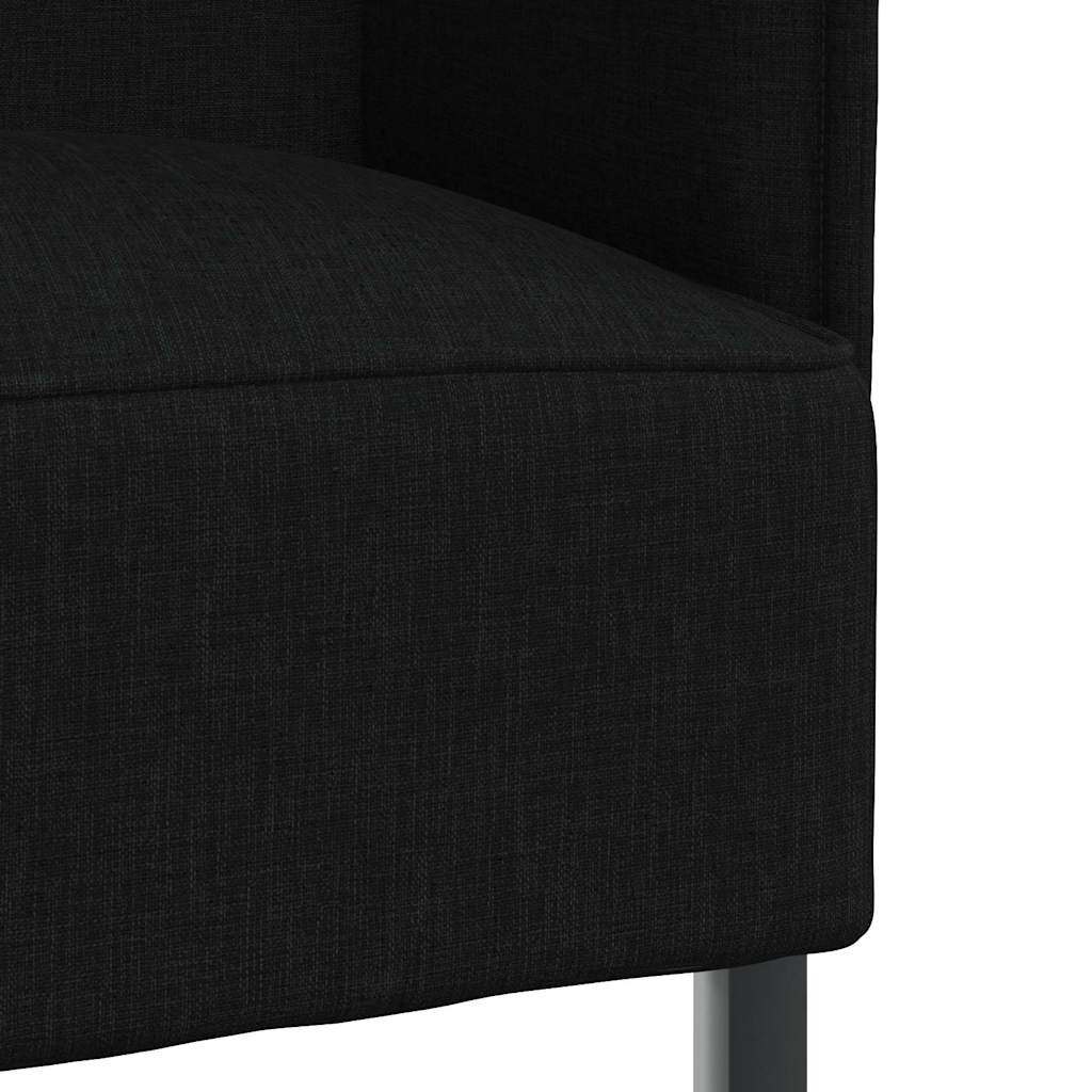 Hoher Rücken Sofa Schwarz 109 x 56 x 121 cm Stoff