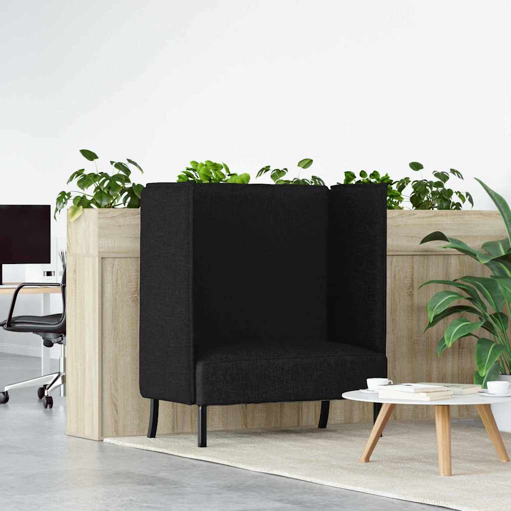 Hoher Rücken Sofa Schwarz 109 x 56 x 121 cm Stoff