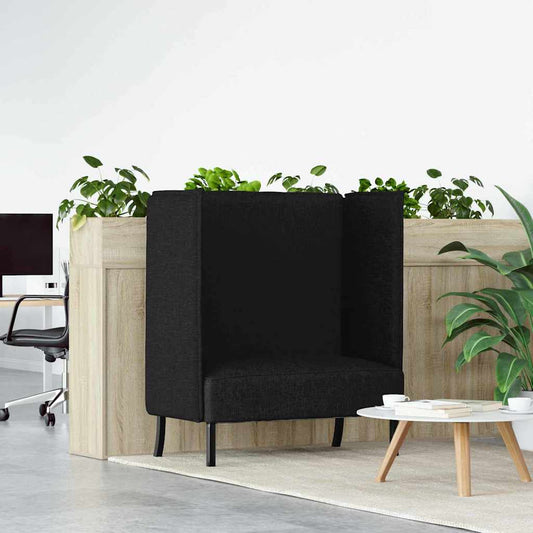 Hoher Rücken Sofa Schwarz 109 x 56 x 121 cm Stoff