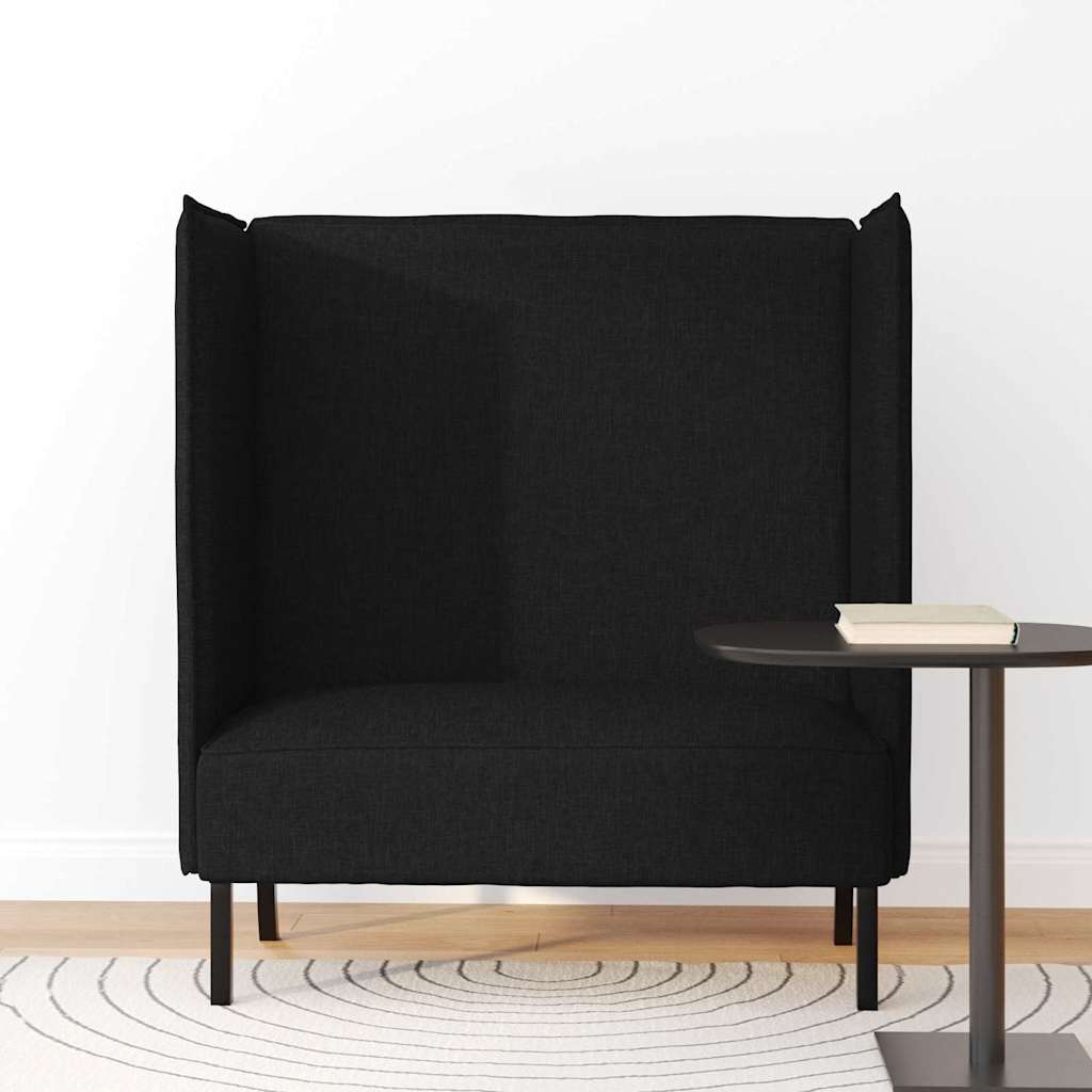 Hoher Rücken Sofa Schwarz 109 x 56 x 121 cm Stoff