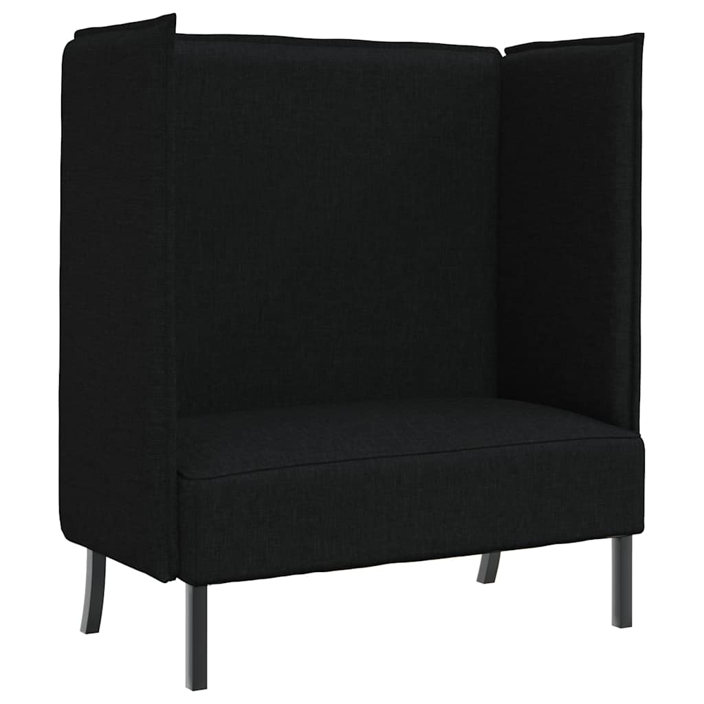 Hoher Rücken Sofa Schwarz 109 x 56 x 121 cm Stoff